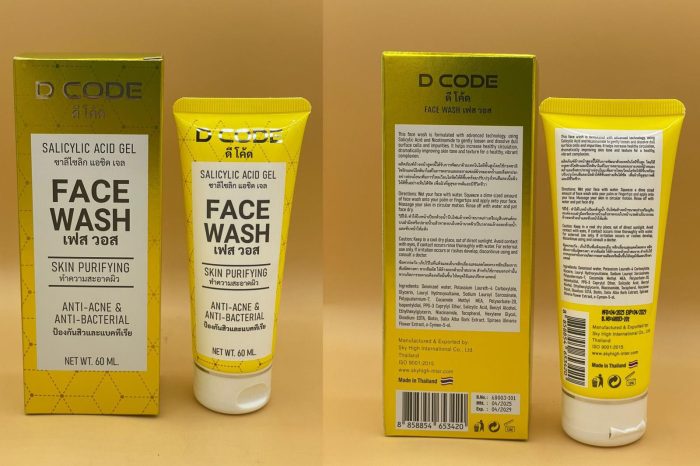 D’Code Facewash Gel for all Skin Types 60 ml - Image 1